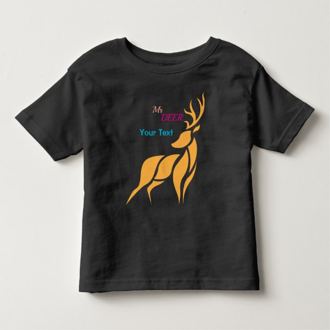 Camiseta De Bebé Mr. Deer Graphic – Rustic Woodland Style (Anverso)