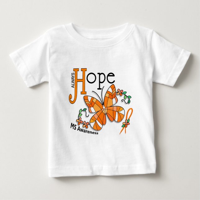 Camiseta De Bebé Ms de la mariposa del vitral (Anverso)