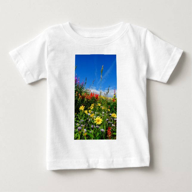 Camiseta De Bebé Mt. Flores silvestres (Anverso)