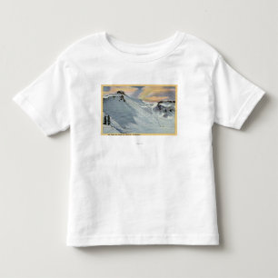 Camiseta De Bebé Mt. Panadero, Washington - vista del esquí del