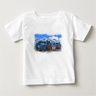 Camiseta De Bebé Mt Rundle y Famous Hotel, Banff, Alta, Canadá