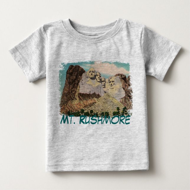 Camiseta De Bebé Mt. Rushmore Pintada Camiseta Bebé (Anverso)