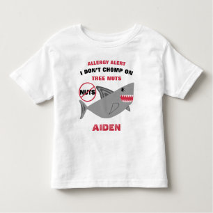 Camiseta De Bebé Muchachos personalizados alarma de la alergia de