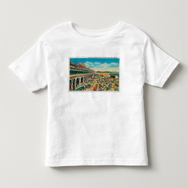 Camiseta De Bebé Muchedumbres en la playa delante del casino (Anverso)