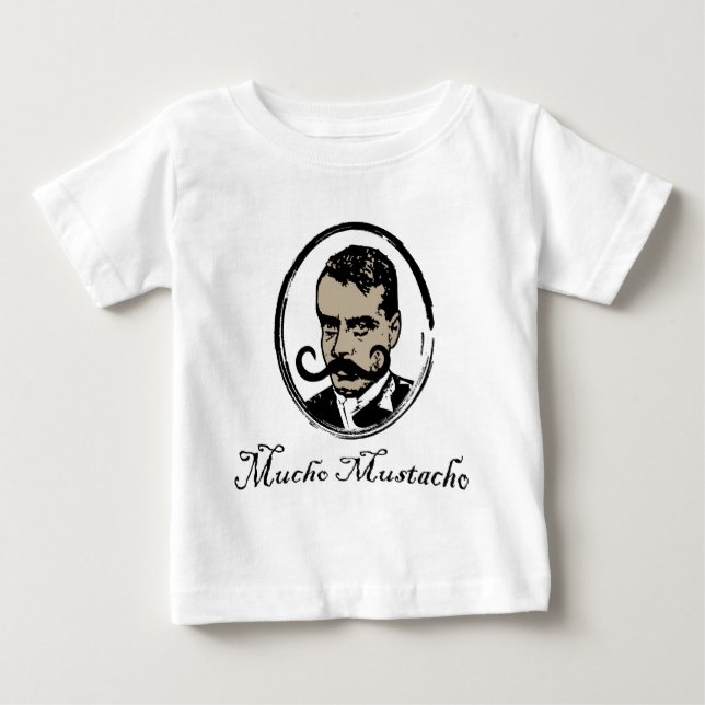 Camiseta De Bebé Mucho Mustacho - Zapata (Anverso)