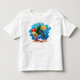 Camiseta De Bebé Muchos tiburones Personalizado subacuático-23986