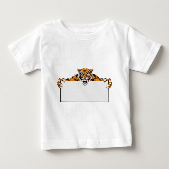 Camiseta De Bebé Muestra de la mascota del tigre (Anverso)