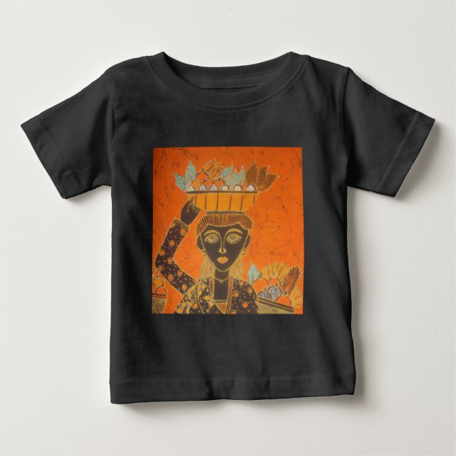 Camiseta De Bebé Mujer africana con imagen de cesta (Anverso)