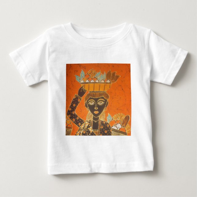 Camiseta De Bebé Mujer africana con imagen de cesta (Anverso)