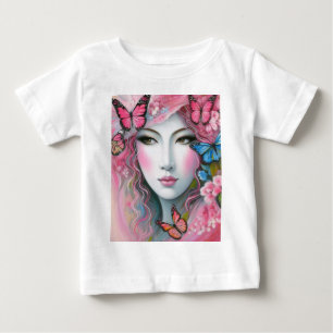 Camiseta De Bebé Mujer con mariposas