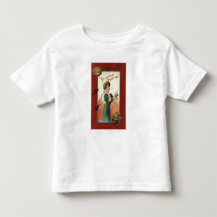 Camiseta De Bebé Mujer con traje verde de Apple pelado