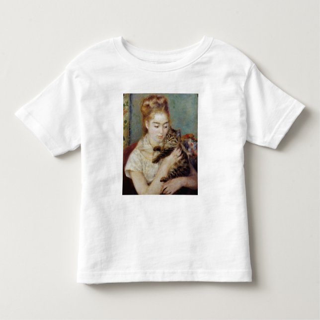 Camiseta De Bebé Mujer con un gato de Pierre-Auguste Renoir (Anverso)