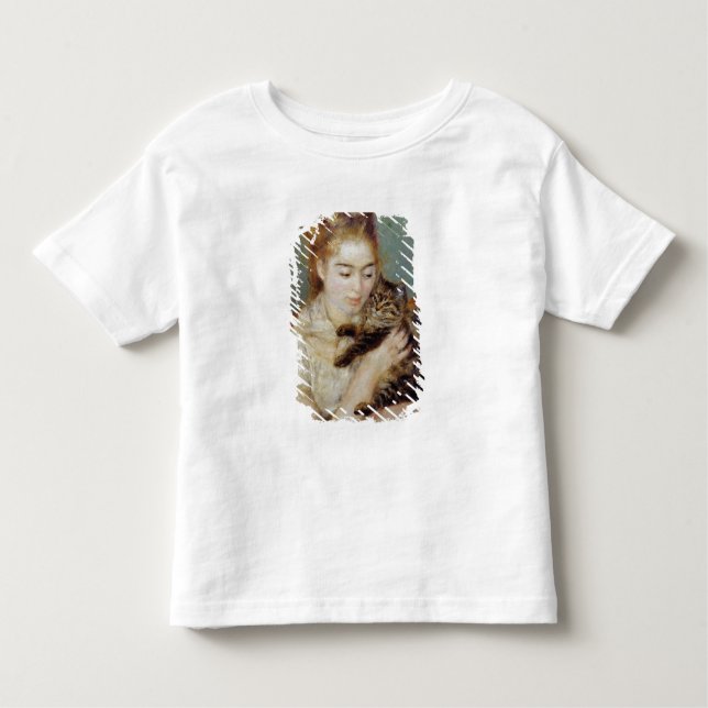 Camiseta De Bebé Mujer con un gato de Pierre-Auguste Renoir (Anverso)