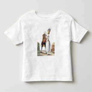 Camiseta De Bebé Mujer elegante en un baño con su sastre, plato de
