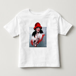 Camiseta De Bebé Mujer en Gorra rojo