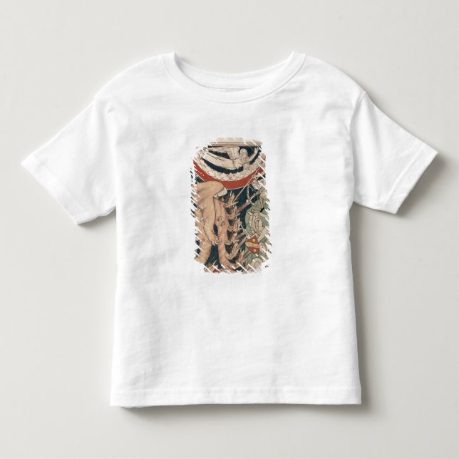Camiseta De Bebé Mujer en la nube por encima de cinco hombres lucha (Anverso)