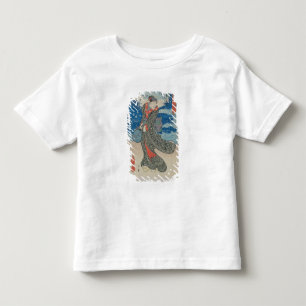 Camiseta De Bebé Mujer japonesa a orillas del mar (huella de madera