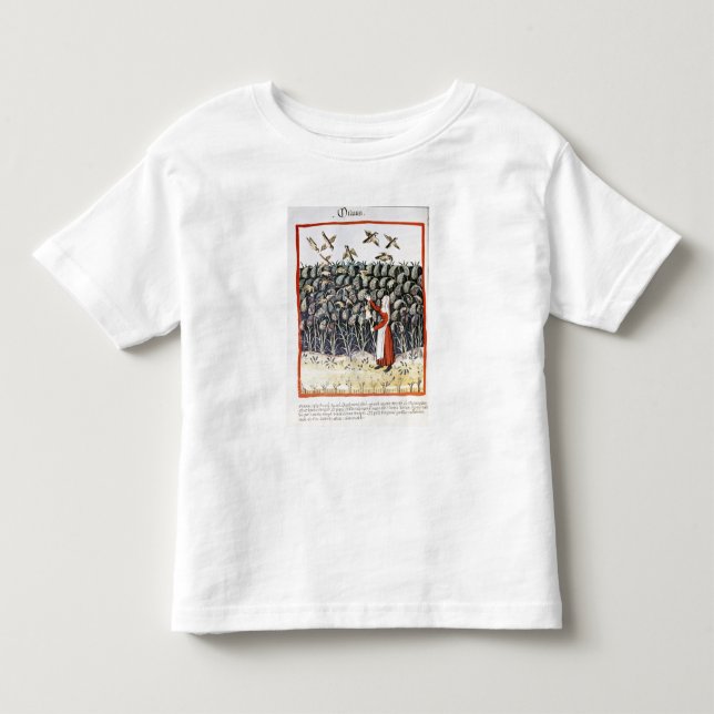 Camiseta De Bebé Mujer protegiendo su cosecha de mijo (Anverso)