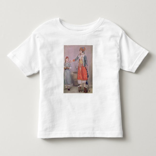 Camiseta De Bebé Mujer turca con su sirviente (Anverso)