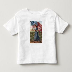Camiseta De Bebé Mujer vestida de forma patriótica