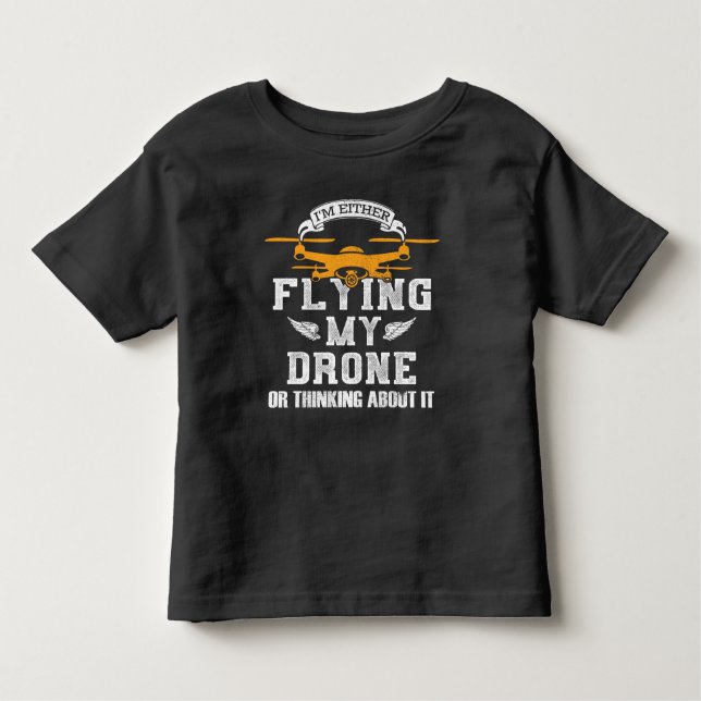Camiseta De Bebé Multirotor de piloto de drones Quadcopter volando  (Anverso)