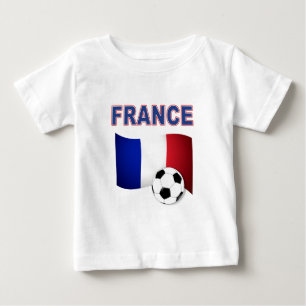 Camiseta De Bebé mundial 2010 del fútbol del fútbol de Francia
