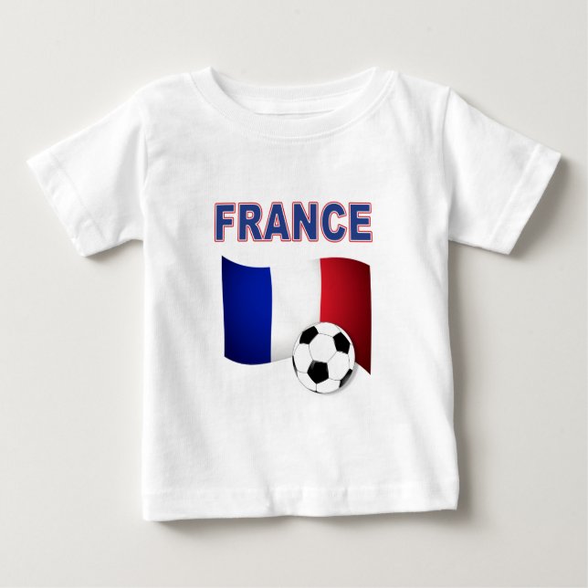 Camiseta De Bebé mundial 2010 del fútbol del fútbol de Francia (Anverso)