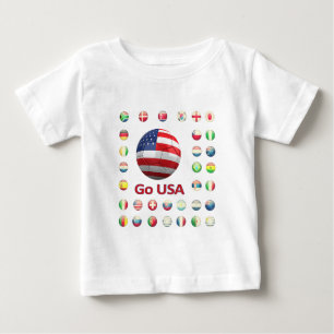 Camiseta De Bebé Mundial de los E.E.U.U. Suráfrica 2010
