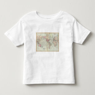 Camiseta De Bebé Mundo, la proyección de Mercator