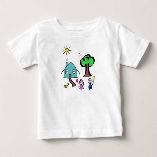 Camiseta de bebé mundo niños (Anverso)