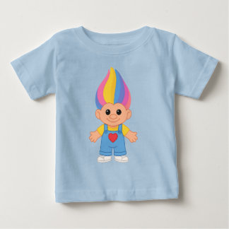 Camiseta De Bebé Muñeca de trol arcoiris suave