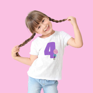 Camiseta De Bebé Muñeca Personalizada Edad Fiesta de Cumpleaños 