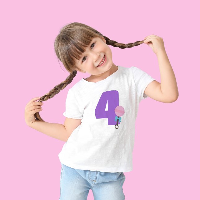 Camiseta De Bebé Muñeca Personalizada Edad Fiesta de Cumpleaños  (Personalized Age Baby Doll Birthday Party Tshirt)