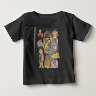 Camiseta De Bebé Muñecas de papel de Dolly Dingle en su viaje alred