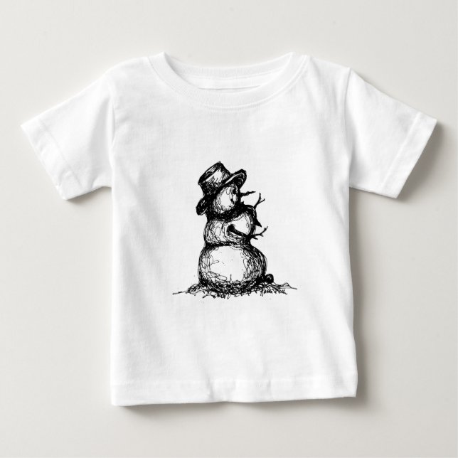 Camiseta De Bebé Muñeco de nieve (Anverso)