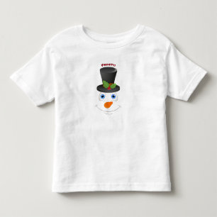 Camiseta De Bebé Muñeco de nieve lindo que lleva sombrero Mensaje p