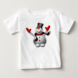 Camiseta De Bebé Muñeco de nieve lindo y feliz
