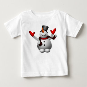 Camiseta De Bebé Muñeco de nieve lindo y feliz