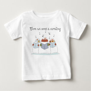 Camiseta De Bebé Muñecos de nieve aquí venimos a cantar villancicos