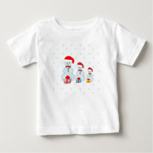 Camiseta De Bebé Muñecos de nieve de Navidad adorables