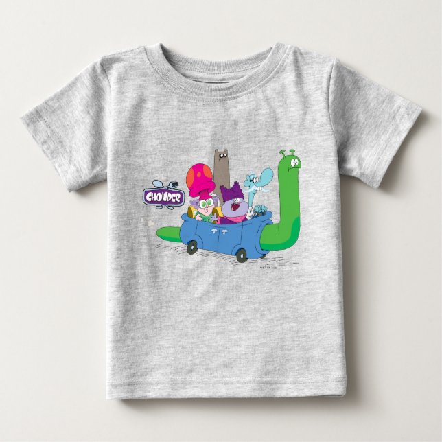 Camiseta De Bebé Mung, Chowder, Shnitzel y trufas en caracol (Anverso)