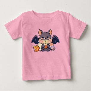 Camiseta De Bebé Murciélago Acogedor con Bufanda de Punto Sostenien