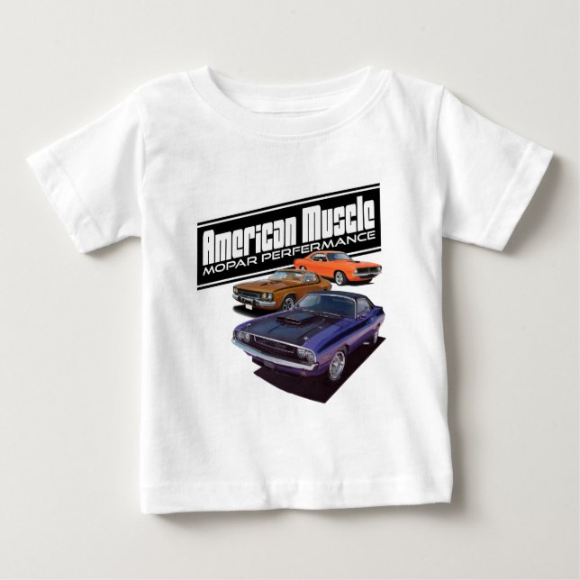 Camiseta De Bebé Músculo de Mopar del americano (Anverso)