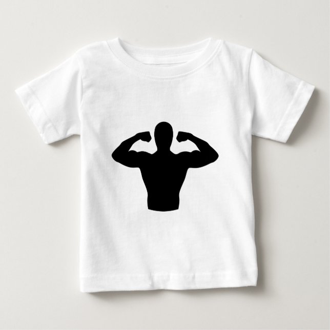 Camiseta De Bebé Músculos de la construcción de cuerpos (Anverso)