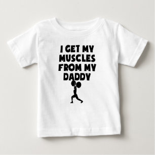 Camiseta De Bebé Músculos de mi papá