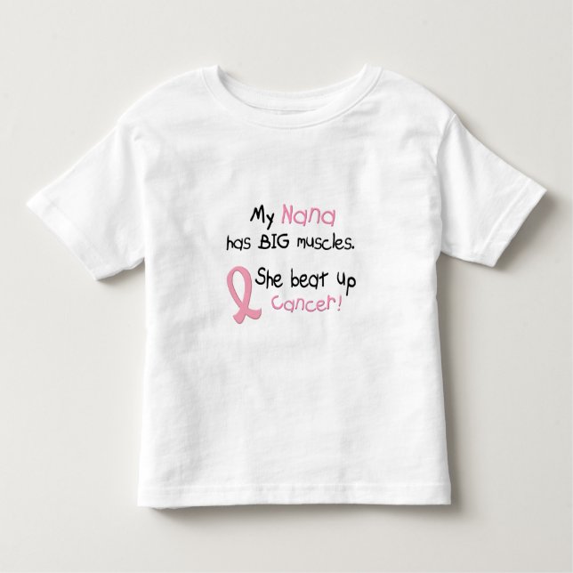 Camiseta De Bebé MÚSCULOS GRANDES 1,1 Nana del cáncer de pecho (Anverso)