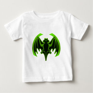 Camiseta De Bebé MUSEO Verde en murciélago regalos de Zazzle