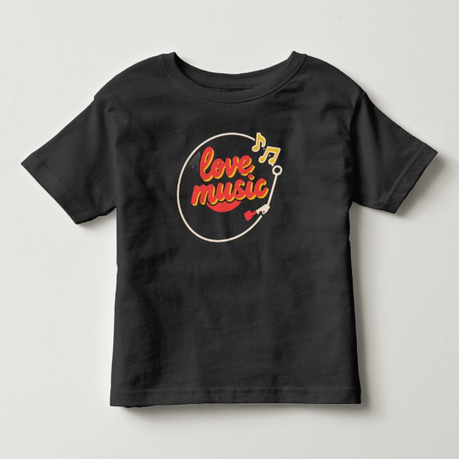 Camiseta De Bebé Música de amor: Vinyl Vibes (Anverso)