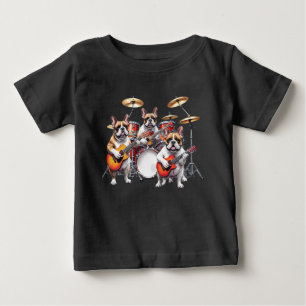 Camiseta De Bebé Música de banda de Bulldog Francés