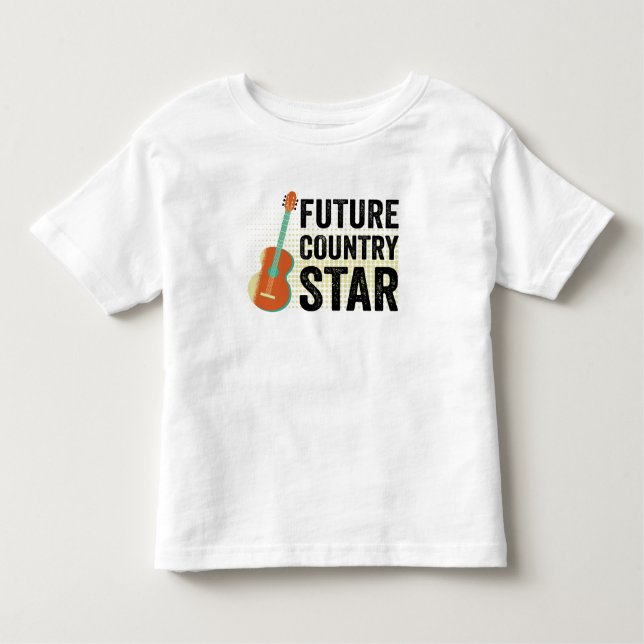 Camiseta De Bebé Música de guitarra de estrella del futuro país (Anverso)